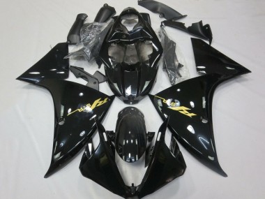 Purchase 2012-2014 Yamaha YZF 1000 R1 Motorcycle Fairings - Glossy Black Gold Decals Canada