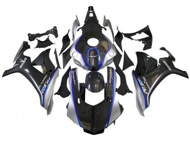 2015-2019 Yamaha YZF 1000 R1 Motorcycle Fairings - Faux Carbon Fiber Silver Blue R1M Canada