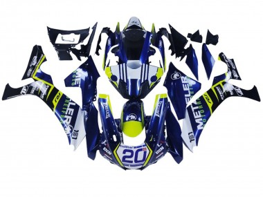 Purchase 2020-2025 Yamaha YZF 1000 R1 Motorcycle Fairings - White Blue Yellow Black Canada