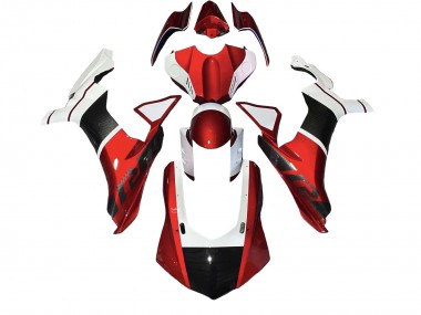 Purchase 2020-2025 Yamaha YZF 1000 R1 Motorcycle Fairings - White Red Faux Carbon Fiber Canada