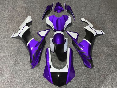Purchase 2020-2025 Yamaha YZF 1000 R1 Motorcycle Fairings - Purple White Faux Carbon Fiber Canada