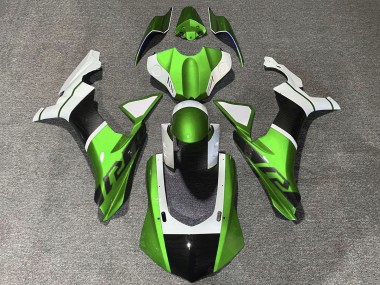 Purchase 2020-2025 Yamaha YZF 1000 R1 Motorcycle Fairings - White Green Faux Carbon Fiber Canada