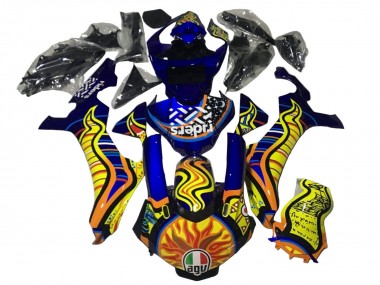 Purchase 2020-2025 Yamaha YZF 1000 R1 Motorcycle Fairings - Blue Yellow Orange Tribal Sun Canada
