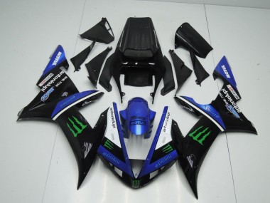 Purchase 2002-2003 Yamaha YZF 1000 R1 Motorcycle Fairings - Blue White Black Green Motul Green Monster Canada