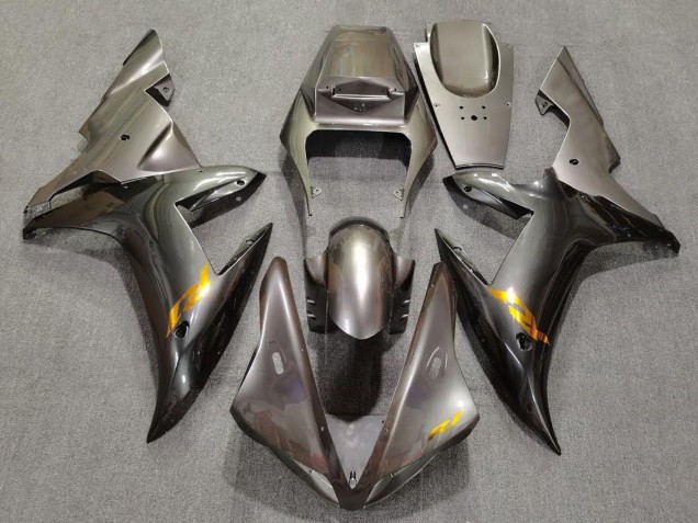 2002-2003 Yamaha YZF 1000 R1 Motorcycle Fairings - Grey with Gold Decals Canada