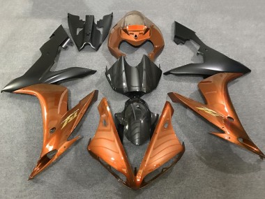 Purchase 2004-2006 Yamaha YZF 1000 R1 Motorcycle Fairings - Orange Faux Carbon Fiber Matte Black Canada