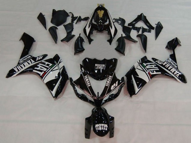 2007-2008 Yamaha YZF 1000 R1 Motorcycle Fairings - White Black Fiat Canada