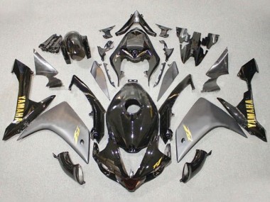 Purchase 2007-2008 Yamaha YZF 1000 R1 Motorcycle Fairings - Grey Glossy Black Gold Decal Canada