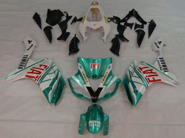 2007-2008 Yamaha YZF 1000 R1 Motorcycle Fairings - White Green Red Fiat Canada