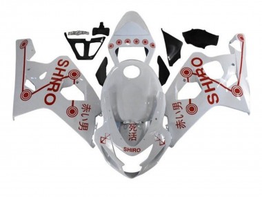 Purchase 2004-2005 Suzuki GSXR 600 / GSXR 750 Motorcycle Fairings - White Red Shiro Canada