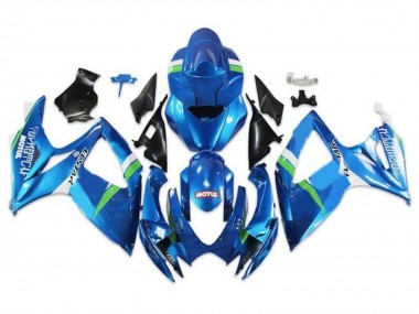 Purchase 2006-2007 Suzuki GSXR 600 / GSXR 750 Motorcycle Fairings - Blue Green White Ecstar Canada