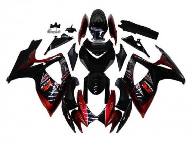 Purchase 2006-2007 Suzuki GSXR 600 / GSXR 750 Motorcycle Fairings - Glossy Black Red Canada