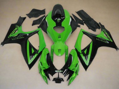 Purchase 2006-2007 Suzuki GSXR 600 / GSXR 750 Motorcycle Fairings - Green Black Monster Canada