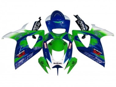 Purchase 2006-2007 Suzuki GSXR 600 / GSXR 750 Motorcycle Fairings - White Blue Green Alstare Canada