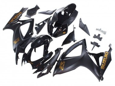 Purchase 2006-2007 Suzuki GSXR 600 / GSXR 750 Motorcycle Fairings - Matte Black Glossy Black Gold Canada