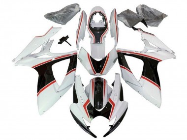 Purchase 2006-2007 Suzuki GSXR 600 / GSXR 750 Motorcycle Fairings - White Orange Black Pinstripe Canada