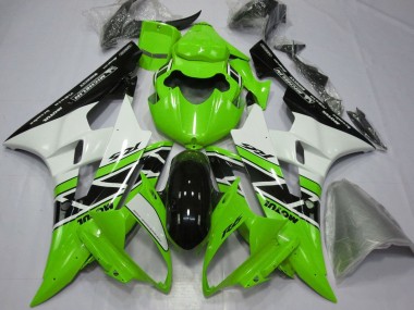 Purchase 2006-2007 Yamaha YZF R6 Motorcycle Fairings - Green White Glossy Black Canada