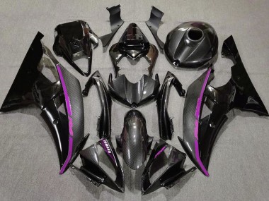 Purchase 2008-2016 Yamaha YZF R6 Motorcycle Fairings - Black Carbon Fiber Style Purple Canada