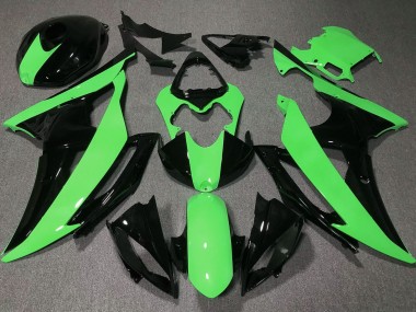Purchase 2008-2016 Yamaha YZF R6 Motorcycle Fairings - Green Glossy Black Canada