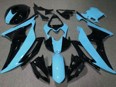 Purchase 2008-2016 Yamaha YZF R6 Motorcycle Fairings - Light Blue Glossy Black Canada