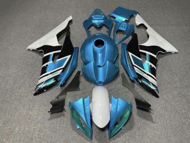 Purchase 2008-2016 Yamaha YZF R6 Motorcycle Fairings - White Blue Black Stripe Canada