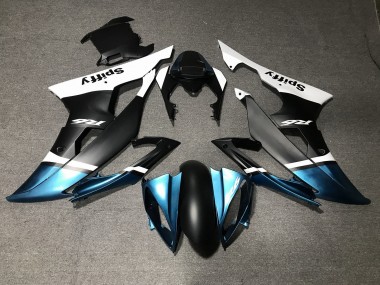 Purchase 2008-2016 Yamaha YZF R6 Motorcycle Fairings - White Blue Matte Black Spiffy Canada