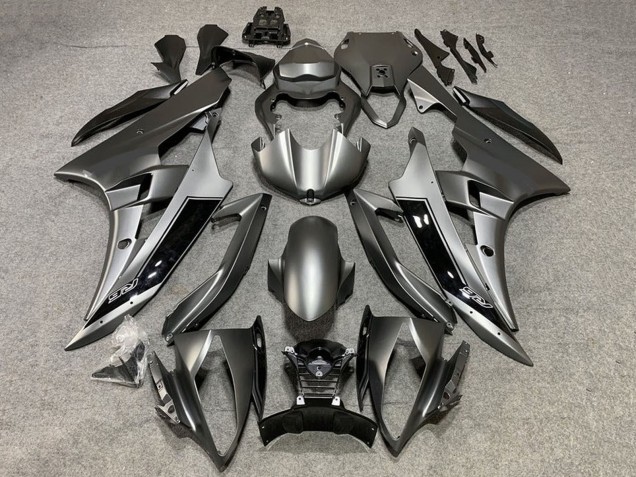 2008-2016 Yamaha YZF R6 Motorcycle Fairings - Matte Grey Glossy Black Canada