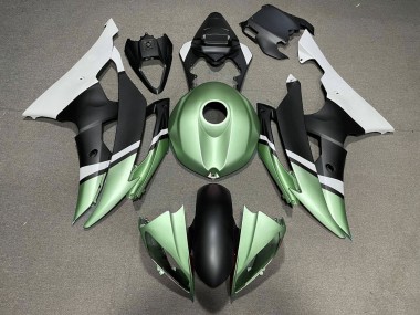 Purchase 2008-2016 Yamaha YZF R6 Motorcycle Fairings - White Green Matte Black Canada