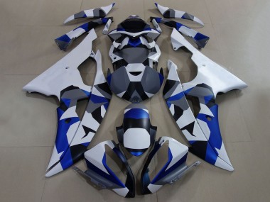 Purchase 2008-2016 Yamaha YZF R6 Motorcycle Fairings - White Blue Grey Camouflage Canada