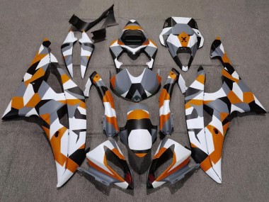 Purchase 2008-2016 Yamaha YZF R6 Motorcycle Fairings - White Orange Grey Black Camouflage Canada