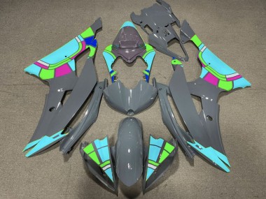 Purchase 2008-2016 Yamaha YZF R6 Motorcycle Fairings - Nardo Grey Turquoise Blue Color Wheel Canada