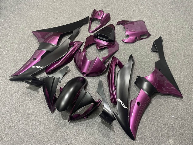 2008-2016 Yamaha YZF R6 Motorcycle Fairings - Purple Matte Black Canada