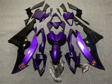 Purchase 2008-2016 Yamaha YZF R6 Motorcycle Fairings - Purple Glossy Black 24 Canada