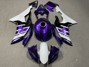 Purchase 2008-2016 Yamaha YZF R6 Motorcycle Fairings - White Purple Black Stripe Canada