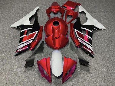 Purchase 2008-2016 Yamaha YZF R6 Motorcycle Fairings - White Red Glossy Black Stripe Canada