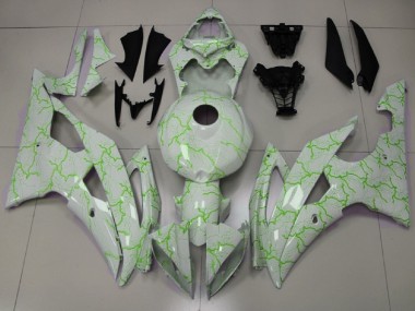 Purchase 2008-2016 Yamaha YZF R6 Motorcycle Fairings - White Green Lightning Canada