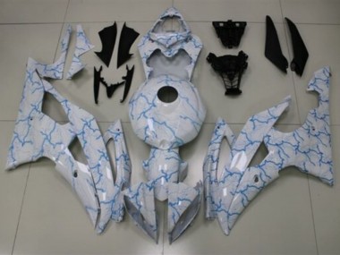 Purchase 2008-2016 Yamaha YZF R6 Motorcycle Fairings - White Light Blue Lightning Canada