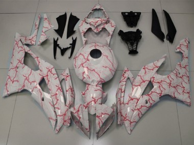Purchase 2008-2016 Yamaha YZF R6 Motorcycle Fairings - White Red Lightning Canada