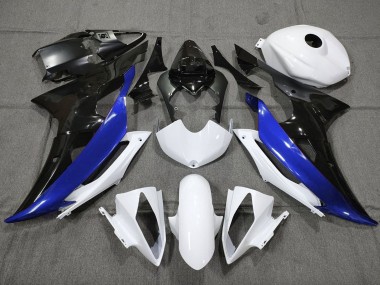 Purchase 2008-2016 Yamaha YZF R6 Motorcycle Fairing - White Blue Glossy Black Canada