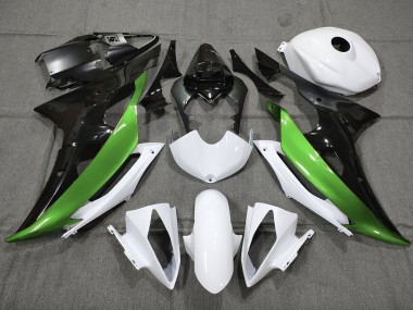Purchase 2008-2016 Yamaha YZF R6 Motorcycle Fairings - White Green Glossy Black Canada