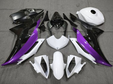 Purchase 2008-2016 Yamaha YZF R6 Motorcycle Fairings - White Purple Glossy Black Canada