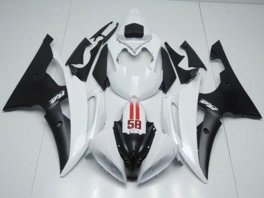 Purchase 2008-2016 Yamaha YZF R6 Motorcycle Fairings - White Red Matte Black 58 Canada