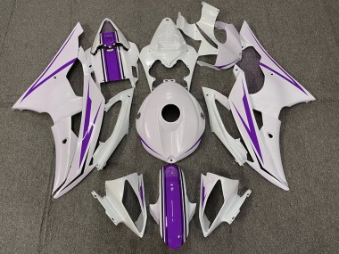 Purchase 2008-2016 Yamaha YZF R6 Motorcycle Fairings - White Purple Canada