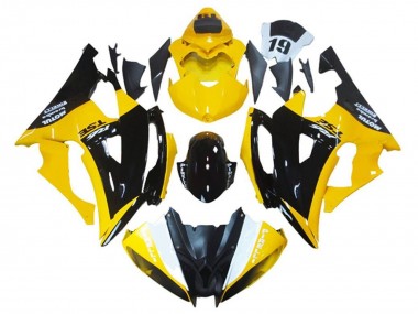 Purchase 2008-2016 Yamaha YZF R6 Motorcycle Fairing - Yellow Glossy Black Canada