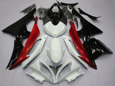 Purchase 2008-2016 Yamaha YZF R6 Motorcycle Fairings - White Red Glossy Black Canada