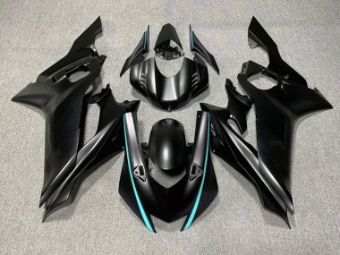 Purchase 2017-2023 Yamaha YZF R6 Motorcycle Fairings - Matte Black Turquoise Blue Canada