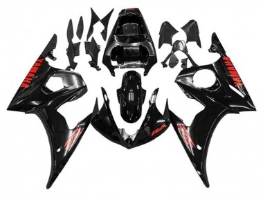Purchase 2005 Yamaha YZF R6 Motorcycle Fairings - Glossy Black Red Canada