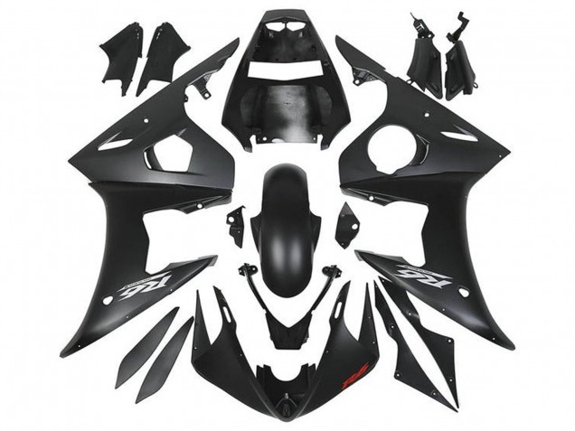 2005 Yamaha YZF R6 Motorcycle Fairings - Matte Black Silver Red Canada
