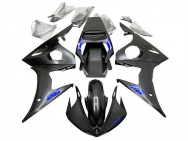 Purchase 2005 Yamaha YZF R6 Motorcycle Fairings - Matte Black Blue Canada