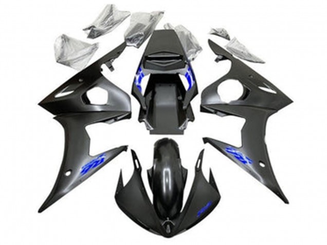 2005 Yamaha YZF R6 Motorcycle Fairings - Matte Black Blue Canada